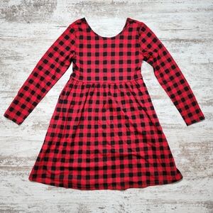 Girls Old Navy Buffalo Plaid Fit and Flare Dress size Large 10-12 NWT